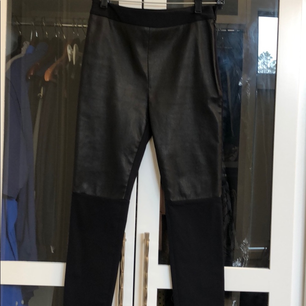 Milly leather leggings